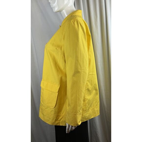 Old Navy Three Button Raincoat, Canary Yellow, Sz: L, 60-00 - Picture 3 of 16